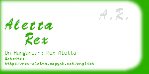 aletta rex business card